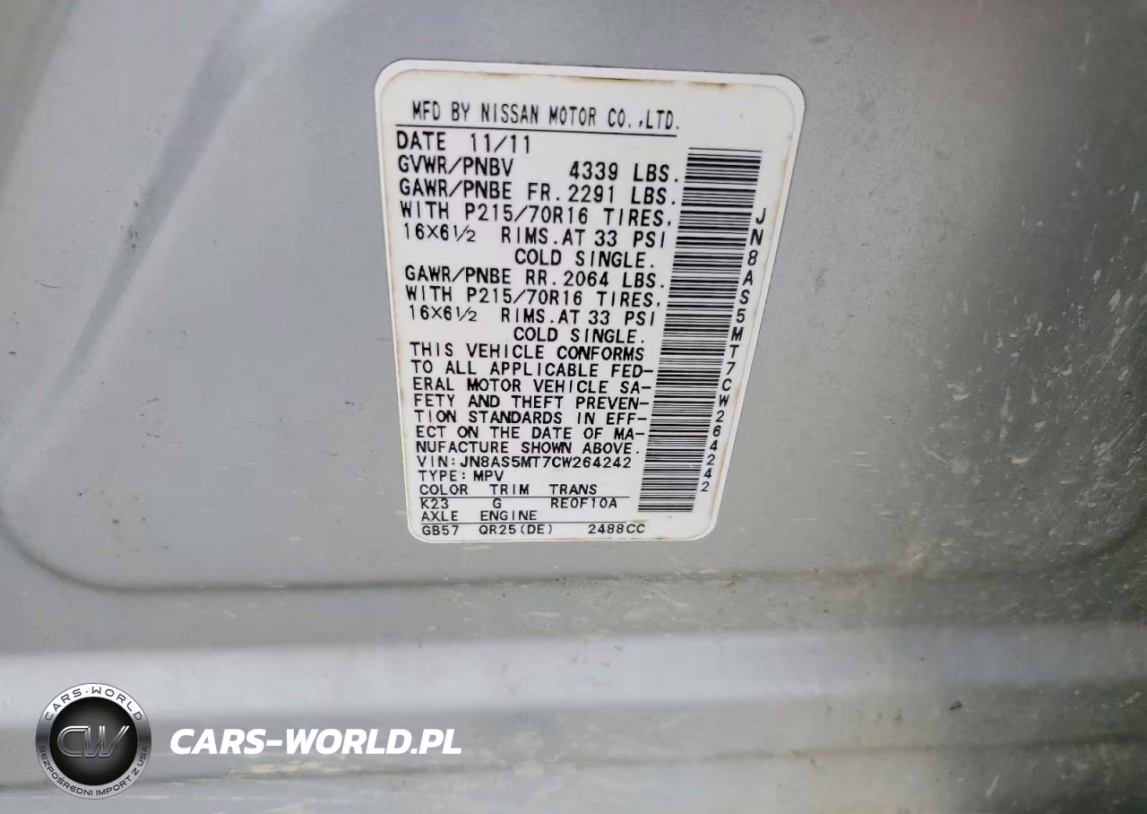 2012 Nissan Rogue S VIN:JN8AS5MT7CW264242 - 13