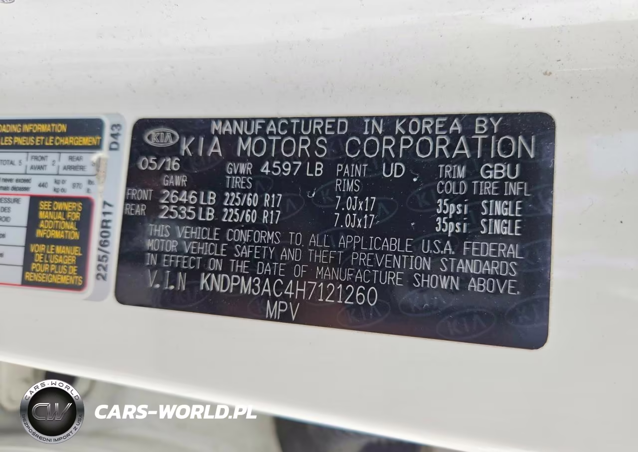 2017 Kia Sportage Lx VIN:KNDPM3AC4H7121260 - 13