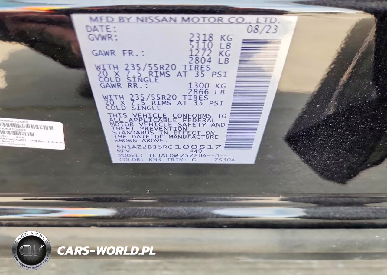 2024 Nissan Murano Sv VIN:5N1AZ2BJ5RC100517 - 13