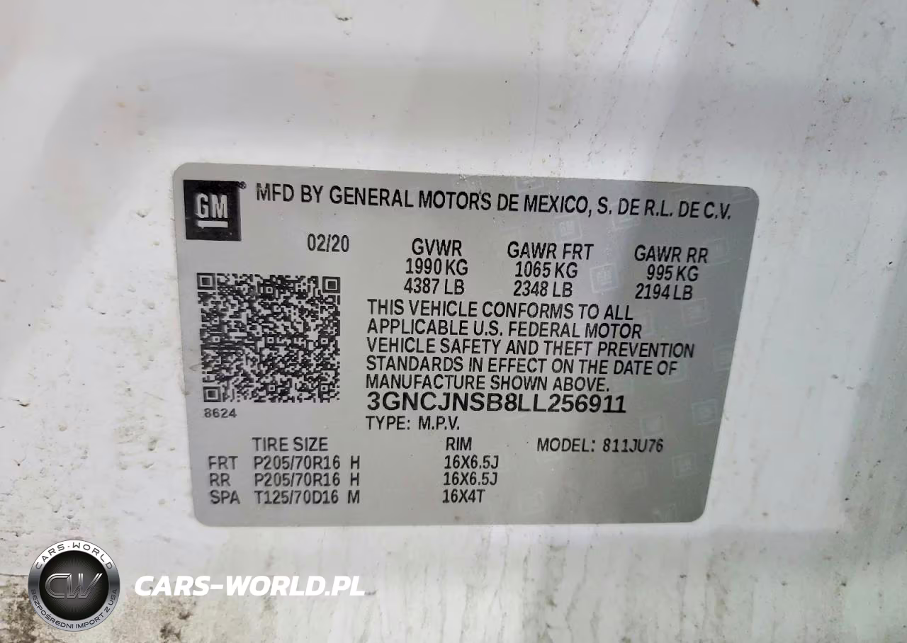 2020 Chevrolet Trax Ls VIN:3GNCJNSB8LL256911 - 12