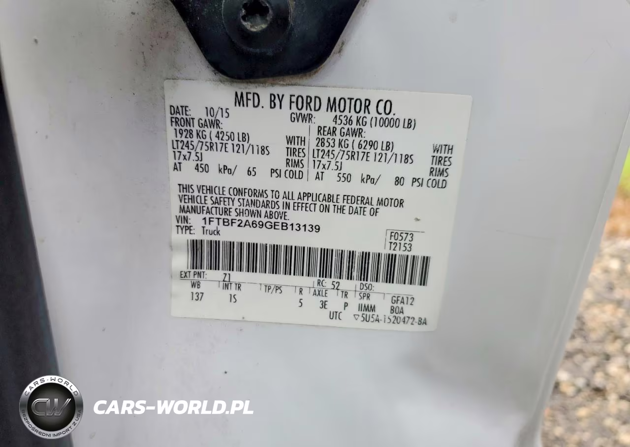 2016 Ford F250 Super Duty VIN:1FTBF2A69GEB13139 - 13