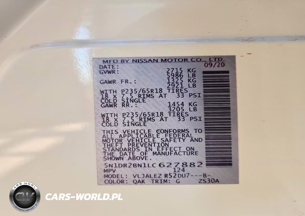 2020 Nissan Pathfinder Sv VIN:5N1DR2BN1LC627882 - 13