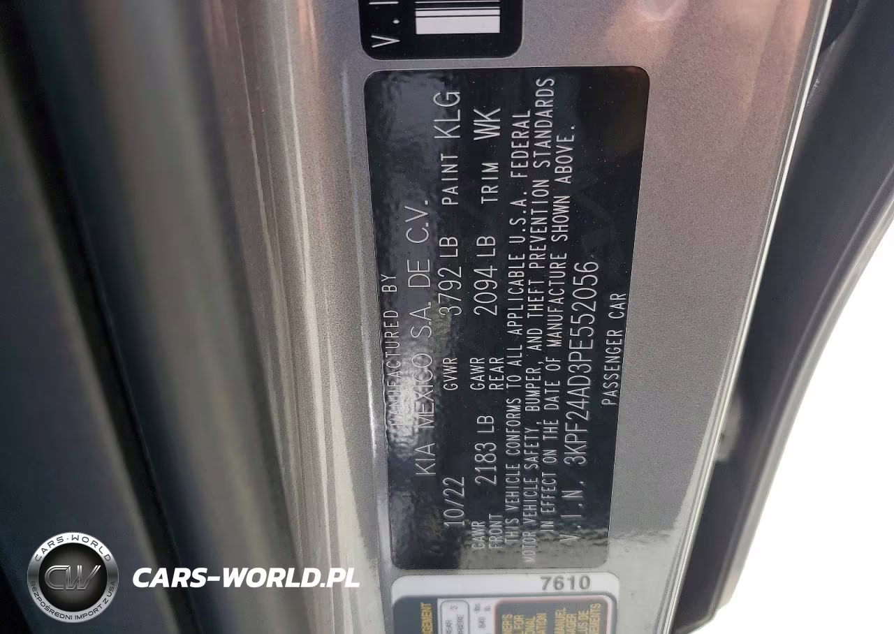 2023 Kia Forte Lxs VIN:3KPF24AD3PE552056 - 12