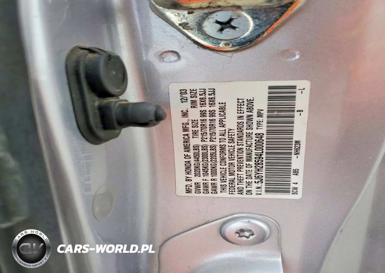 2004 Honda Element Ex VIN:5J6YH28594L000648 - 12