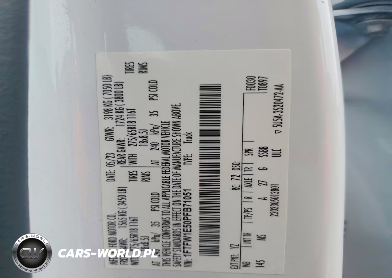 2023 Ford F150 Supercrew VIN:1FTFW1E50PFB71051 - 12