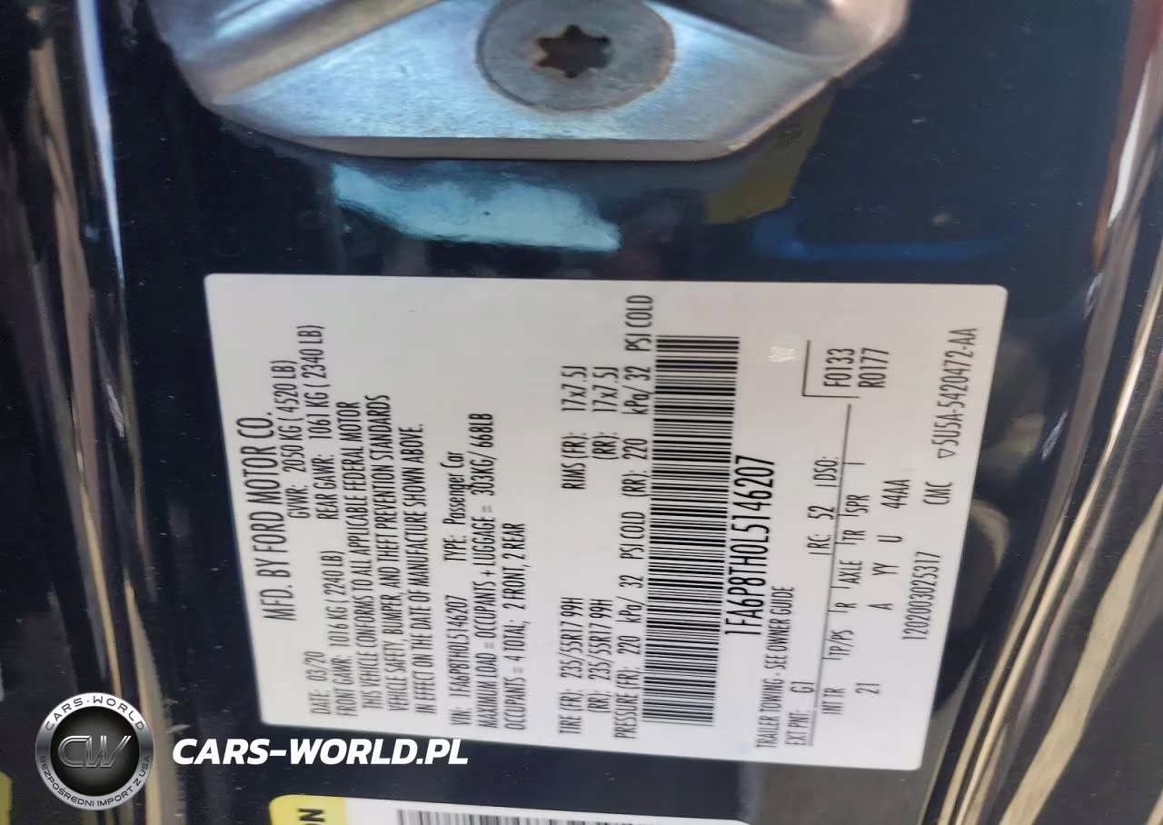 2020 Ford Mustang VIN:1FA6P8TH0L5146207 - 12