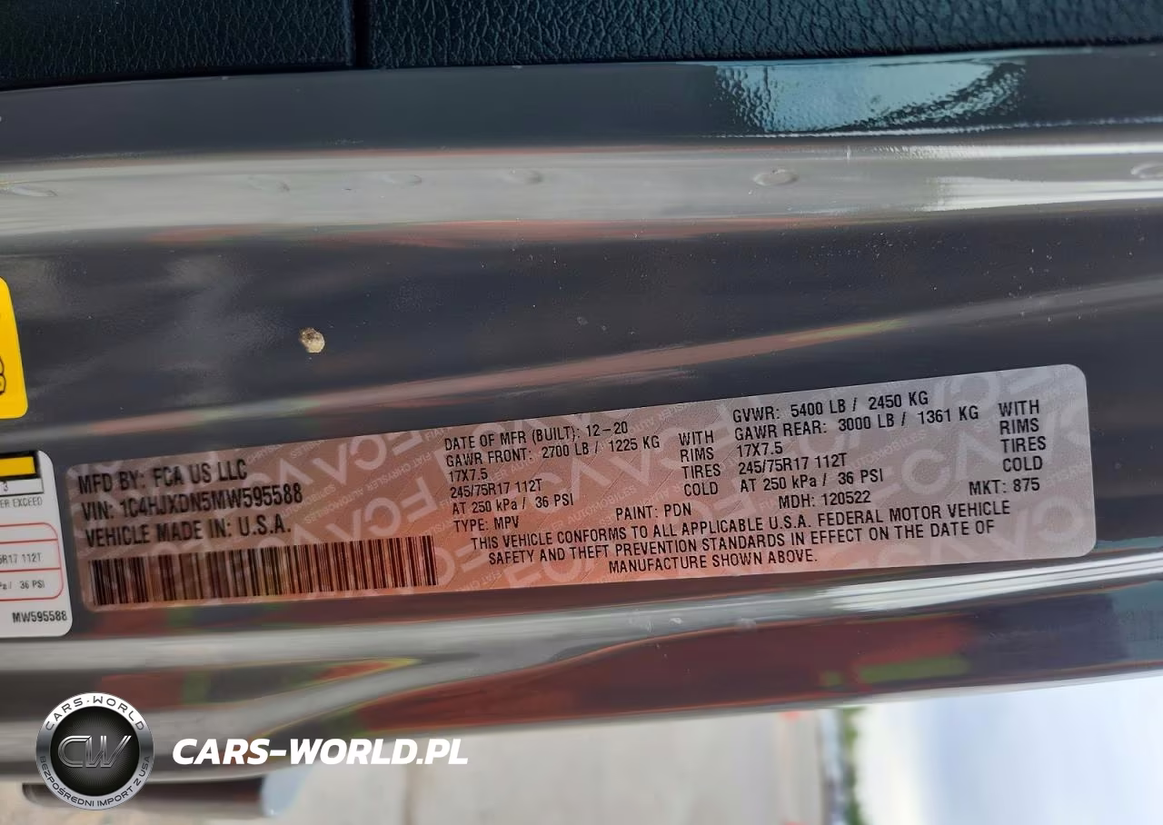2021 Jeep Wrangler Unlimited Sport VIN:1C4HJXDN5MW595588 - 13