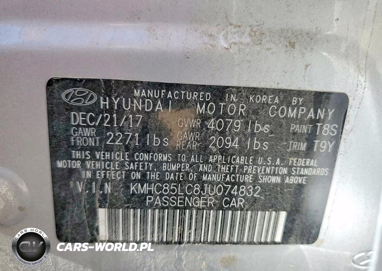 2018 Hyundai Ioniq Limited VIN:KMHC85LC8JU074832 - 12