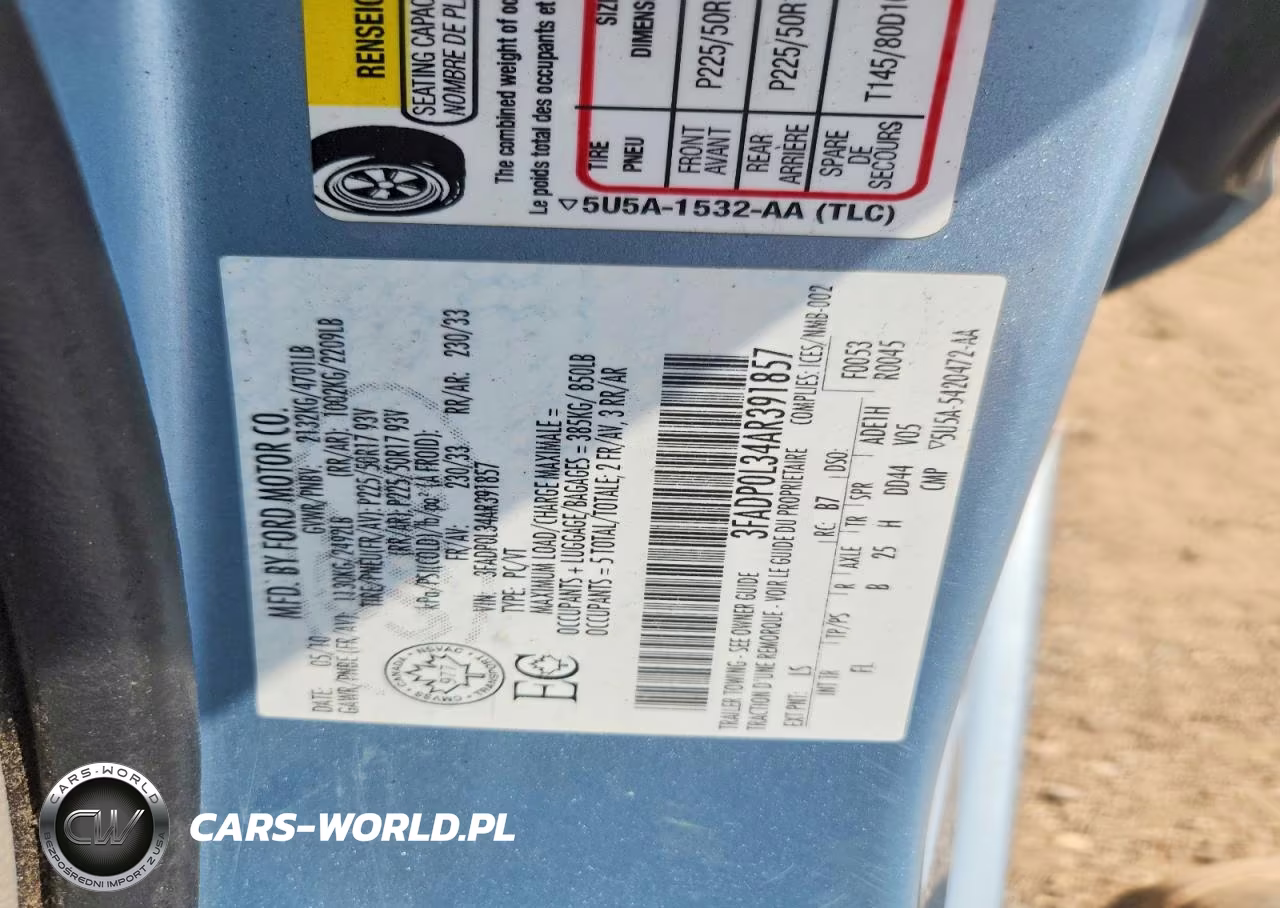 2010 Ford Fusion Hybrid VIN:3FADP0L34AR391857 - 12