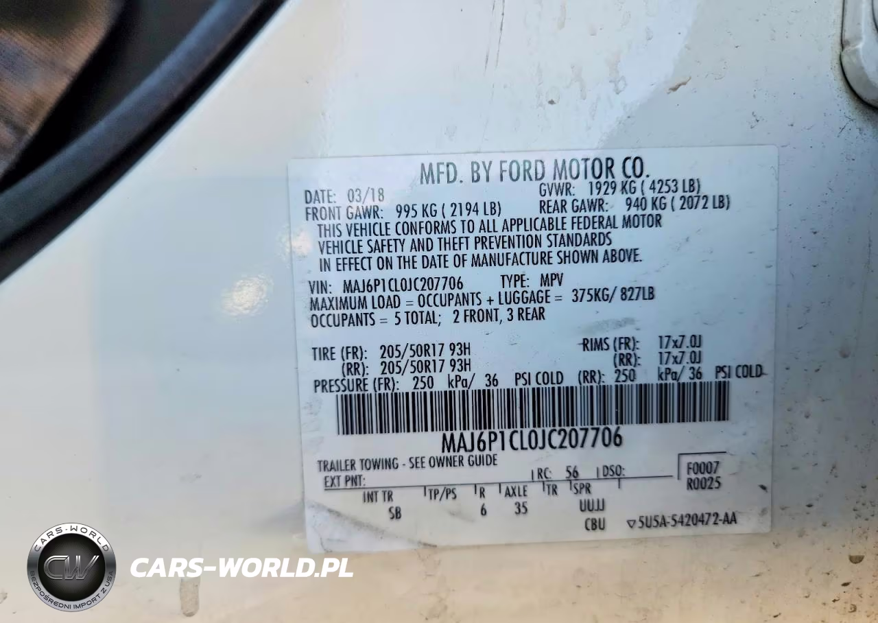 2018 Ford Ecosport Ses VIN:MAJ6P1CL0JC207706 - 13