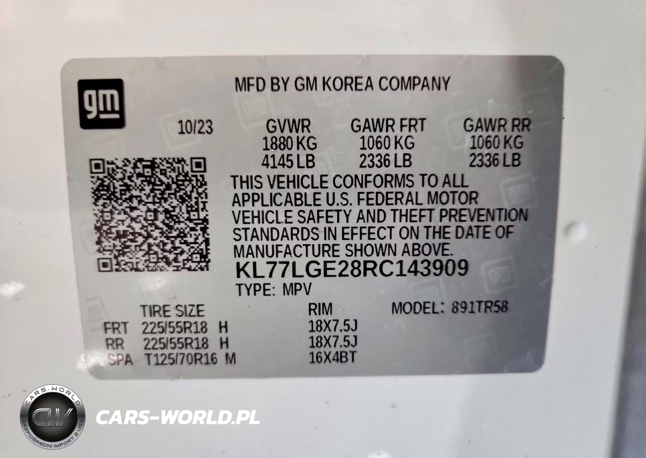 2024 Chevrolet Trax 1Rs VIN:KL77LGE28RC143909 - 12