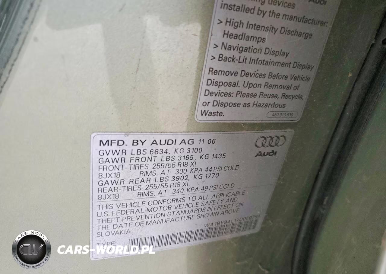 2007 Audi Q7 3.6 Quattro Premium VIN:WA1BY94L17D060781 - 14