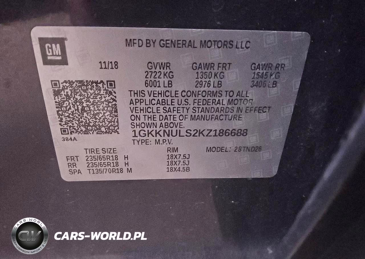 2019 GMC Acadia Slt-1 VIN:1GKKNULS2KZ186688 - 13