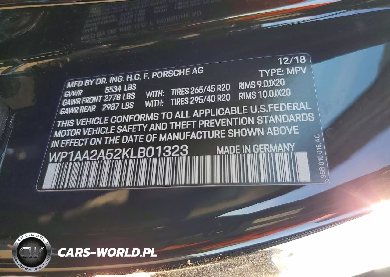 2019 Porsche Macan VIN:WP1AA2A52KLB01323 - 14