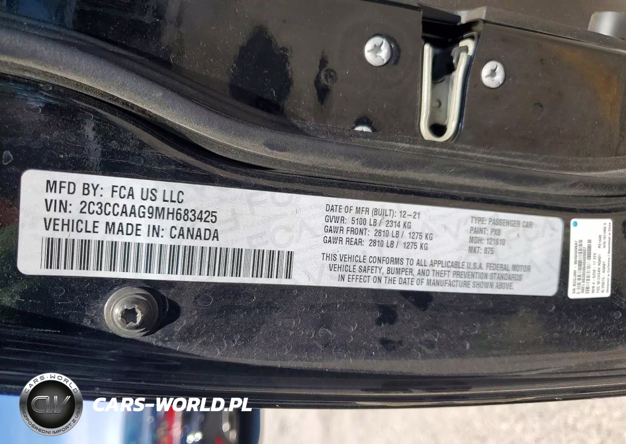 2021 Chrysler 300 Touring VIN:2C3CCAAG9MH683425 - 12