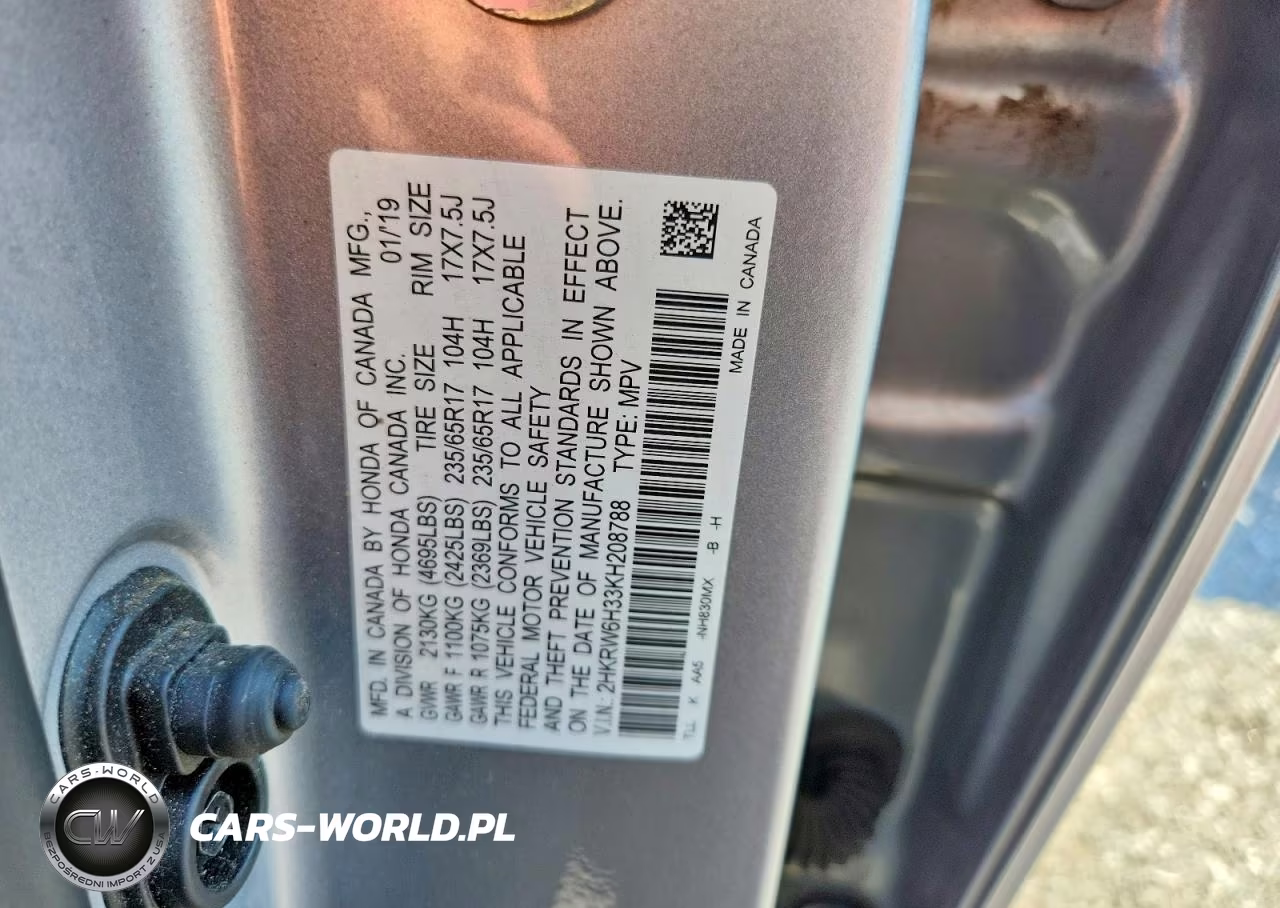 2019 Honda Cr-V Lx VIN:2HKRW6H33KH208788 - 13