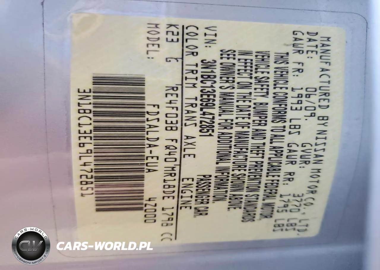 2009 Nissan Versa 1.8 S VIN:3N1BC13E69L472851 - 13