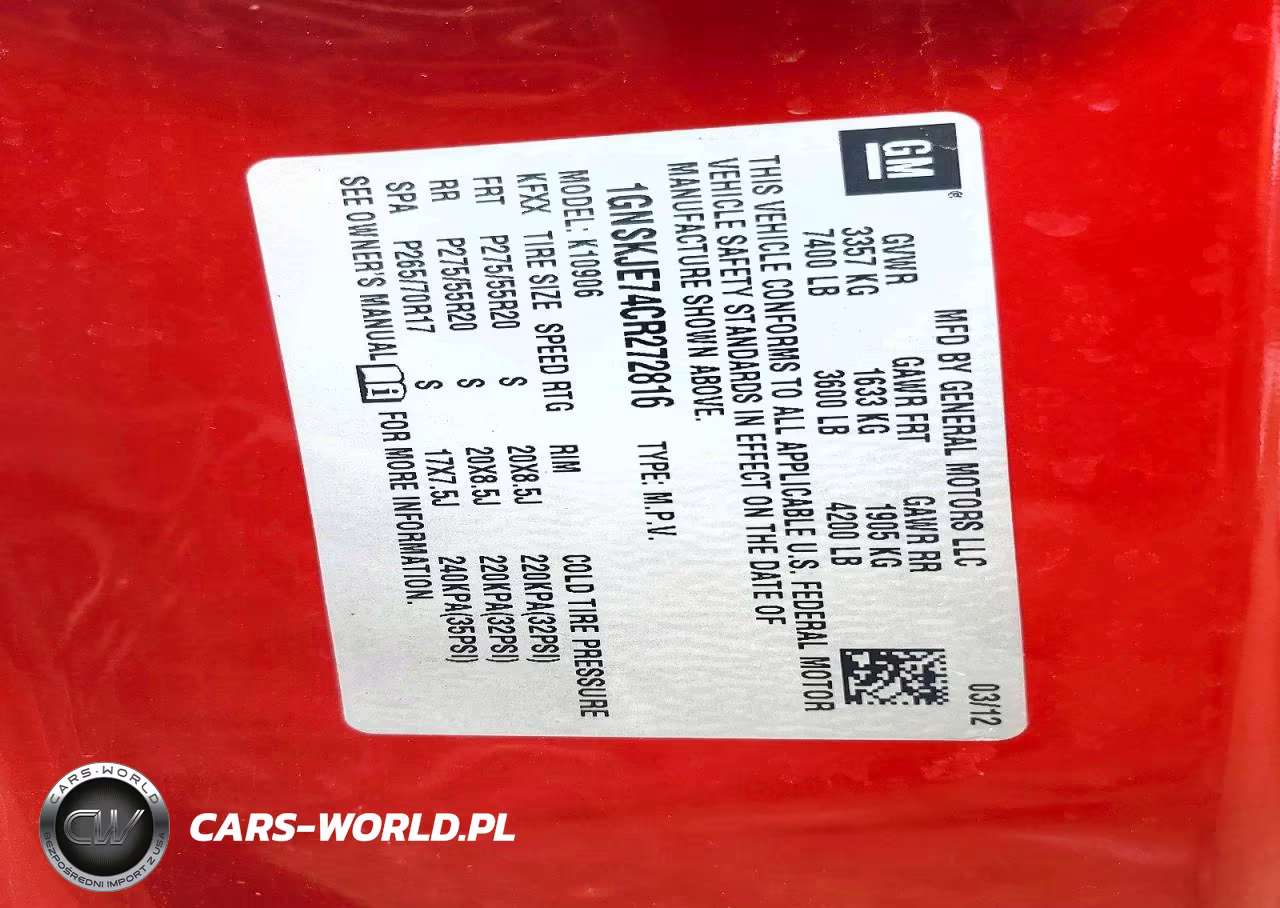 2012 Chevrolet Suburban K1500 Lt VIN:1GNSKJE74CR272816 - 13
