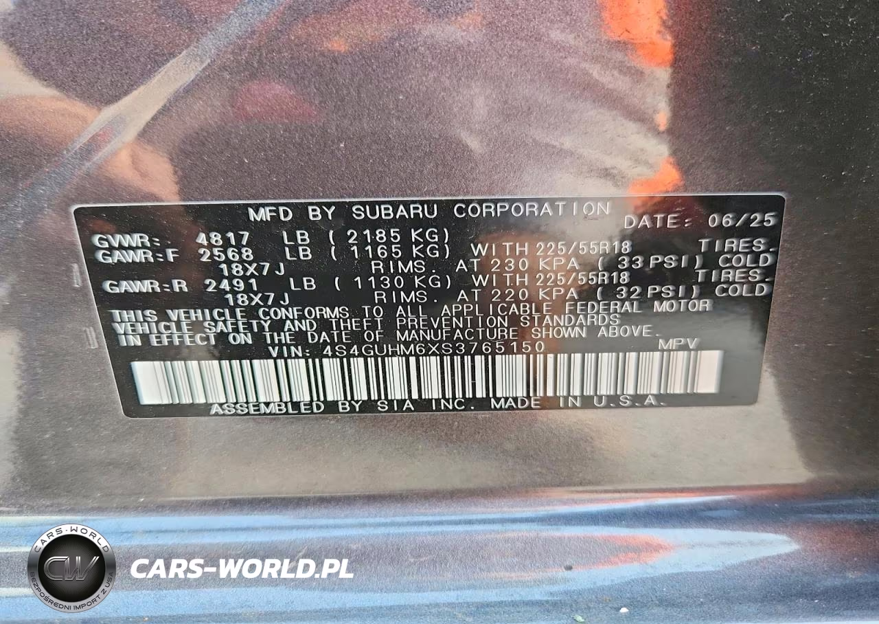2025 Subaru Crosstrek Limited VIN:4S4GUHM6XS3765150 - 14