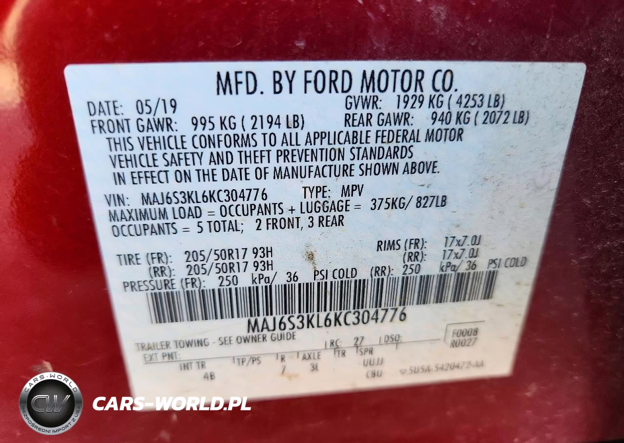 2019 Ford Ecosport Titanium VIN:MAJ6S3KL6KC304776 - 13