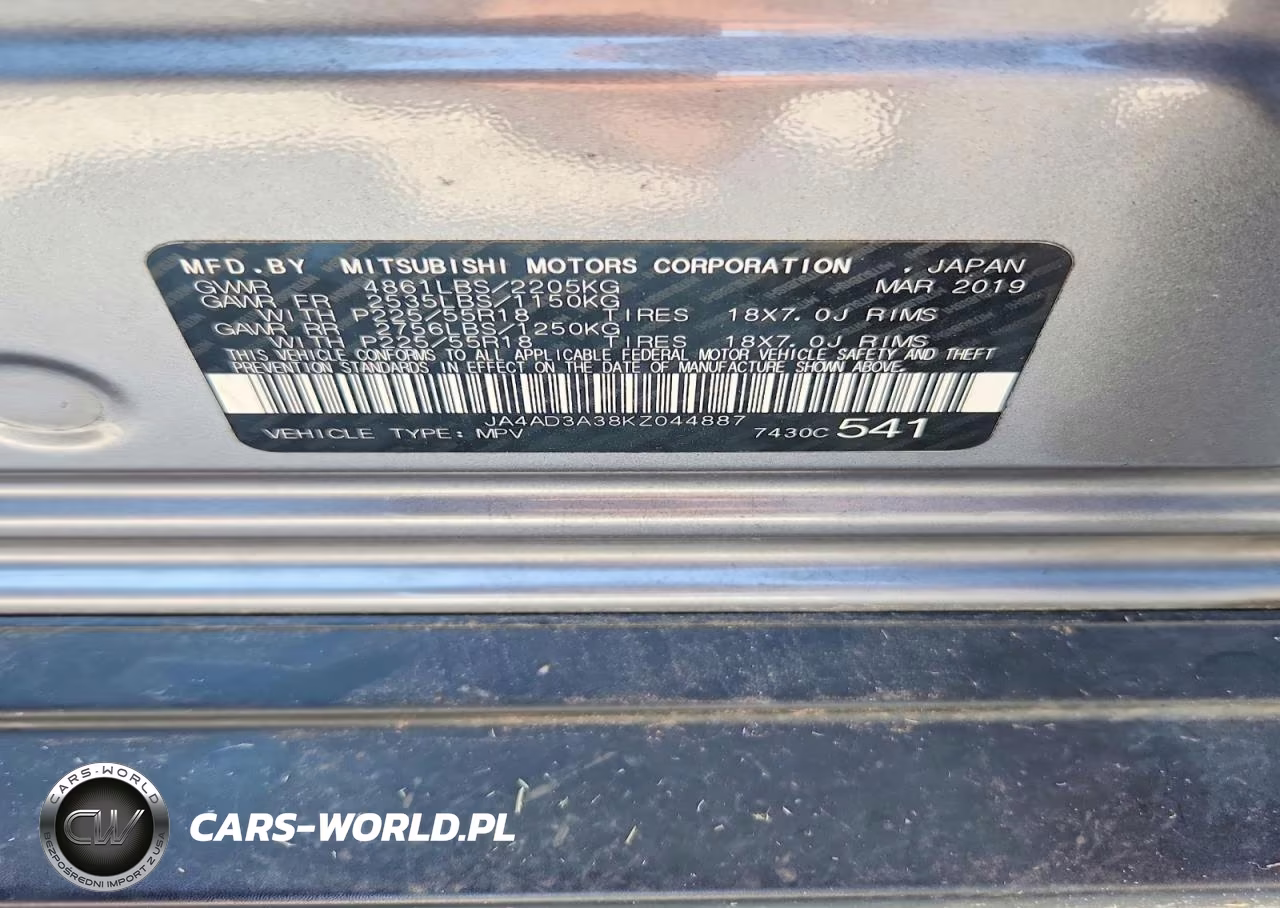 2019 Mitsubishi Outlander Se VIN:JA4AD3A38KZ044887 - 13