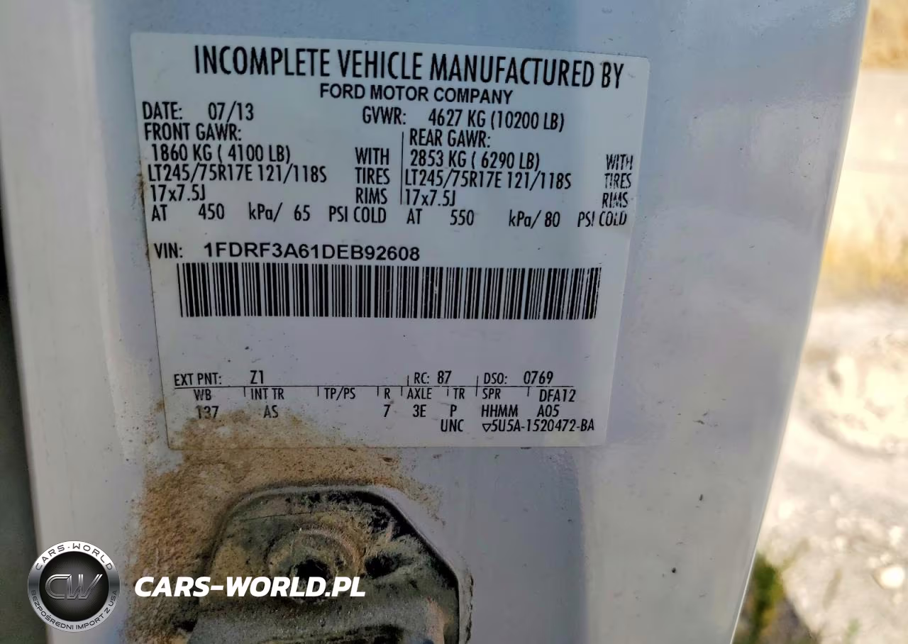 2013 Ford F350 Super Duty VIN:1FDRF3A61DEB92608 - 13