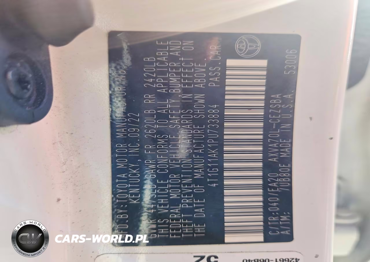 2023 Toyota Camry Se VIN:4T1G11AK1PU733884 - 12