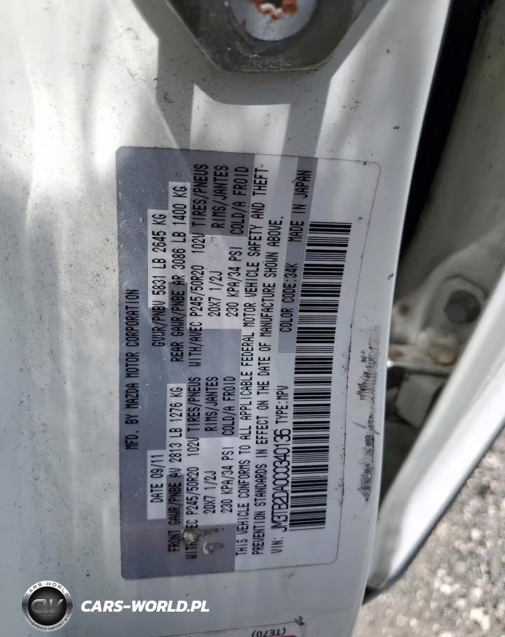 2012 Mazda Cx-9 VIN:JM3TB2DA0C0340136 - 13