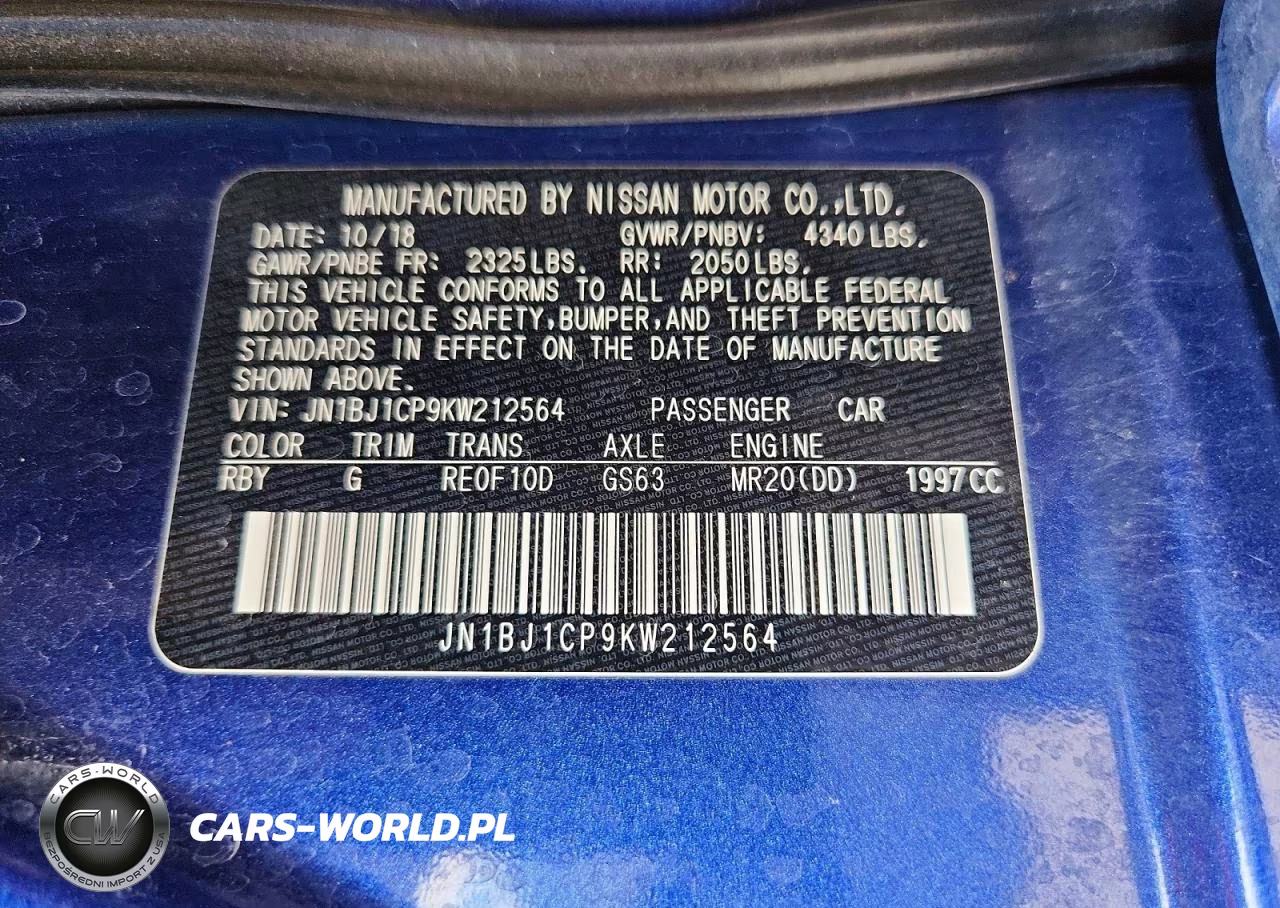 2019 Nissan Rogue Sport S VIN:JN1BJ1CP9KW212564 - 13
