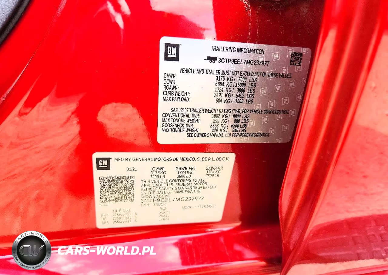 2021 GMC Sierra K1500 At4 VIN:3GTP9EEL7MG237977 - 12