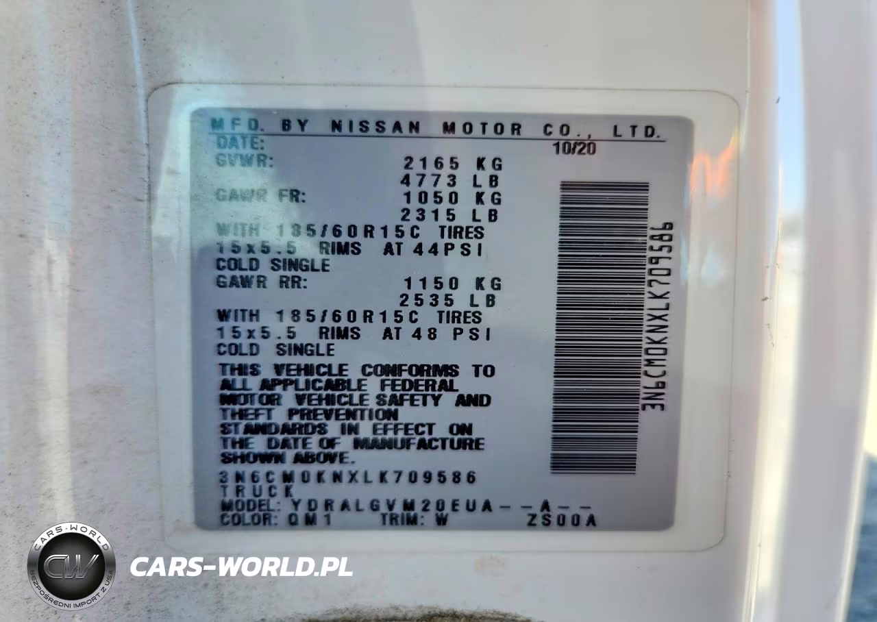 2020 Nissan Nv200 Sv VIN:3N6CM0KNXLK709586 - 12