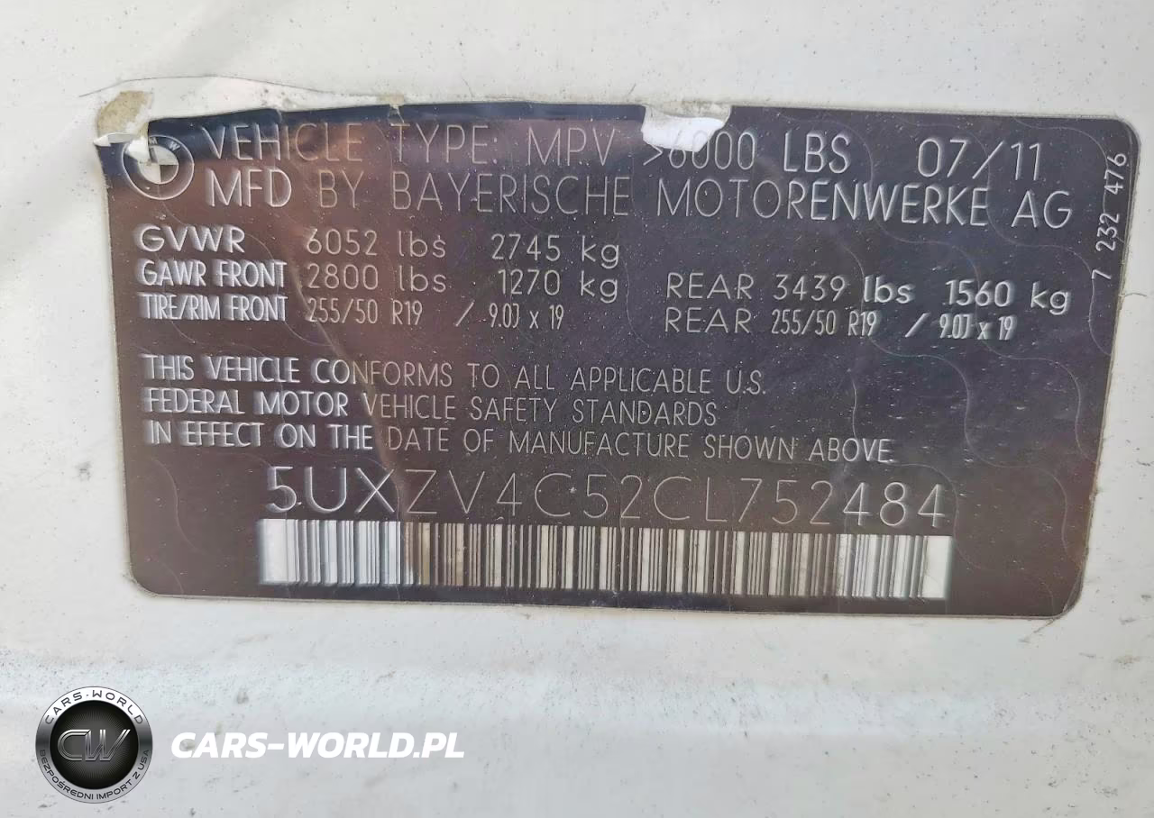 2012 BMW X5 xDrive35I VIN:5UXZV4C52CL752484 - 13