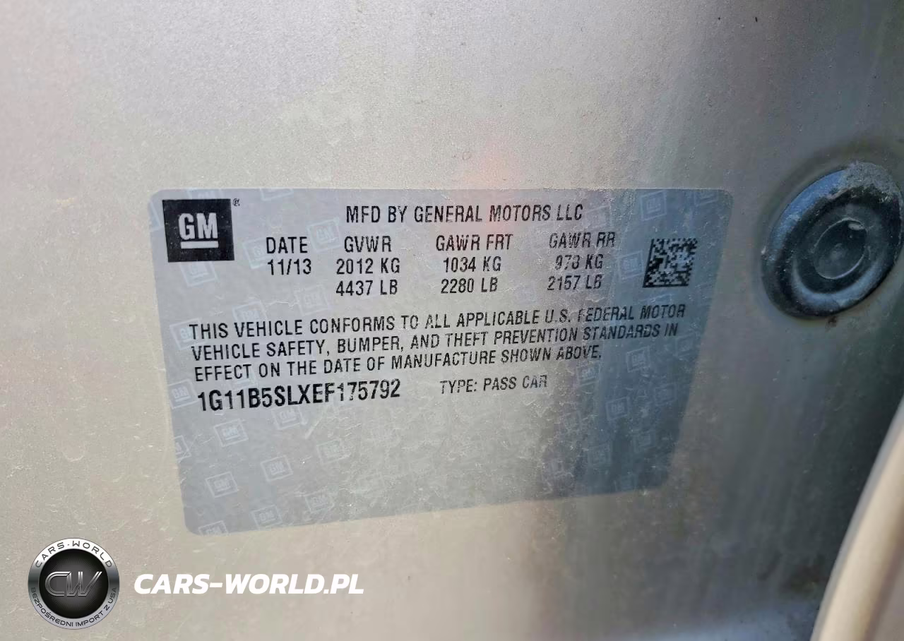 2014 Chevrolet Malibu Ls VIN:1G11B5SLXEF175792 - 12