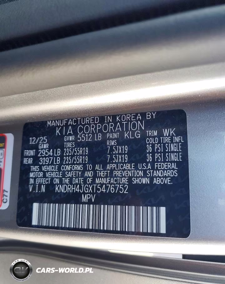 2026 Kia Sorento Ex VIN:KNDRH4JGXT5476752 - 13