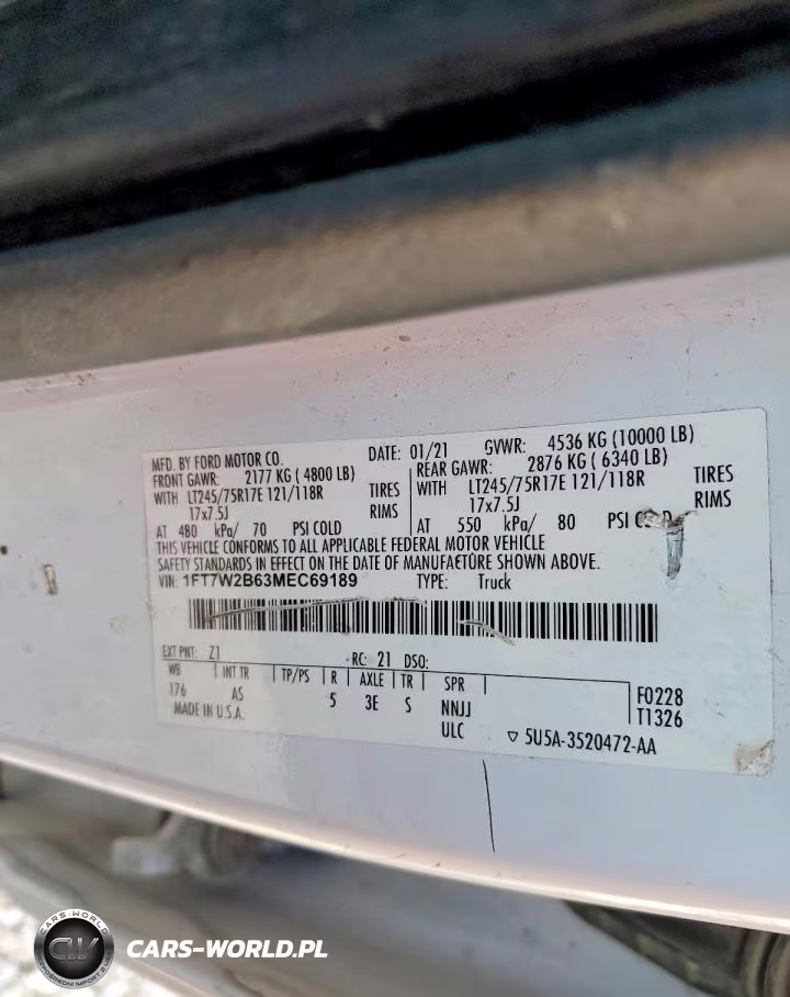 2021 Ford F250 Super Duty VIN:1FT7W2B63MEC69189 - 12