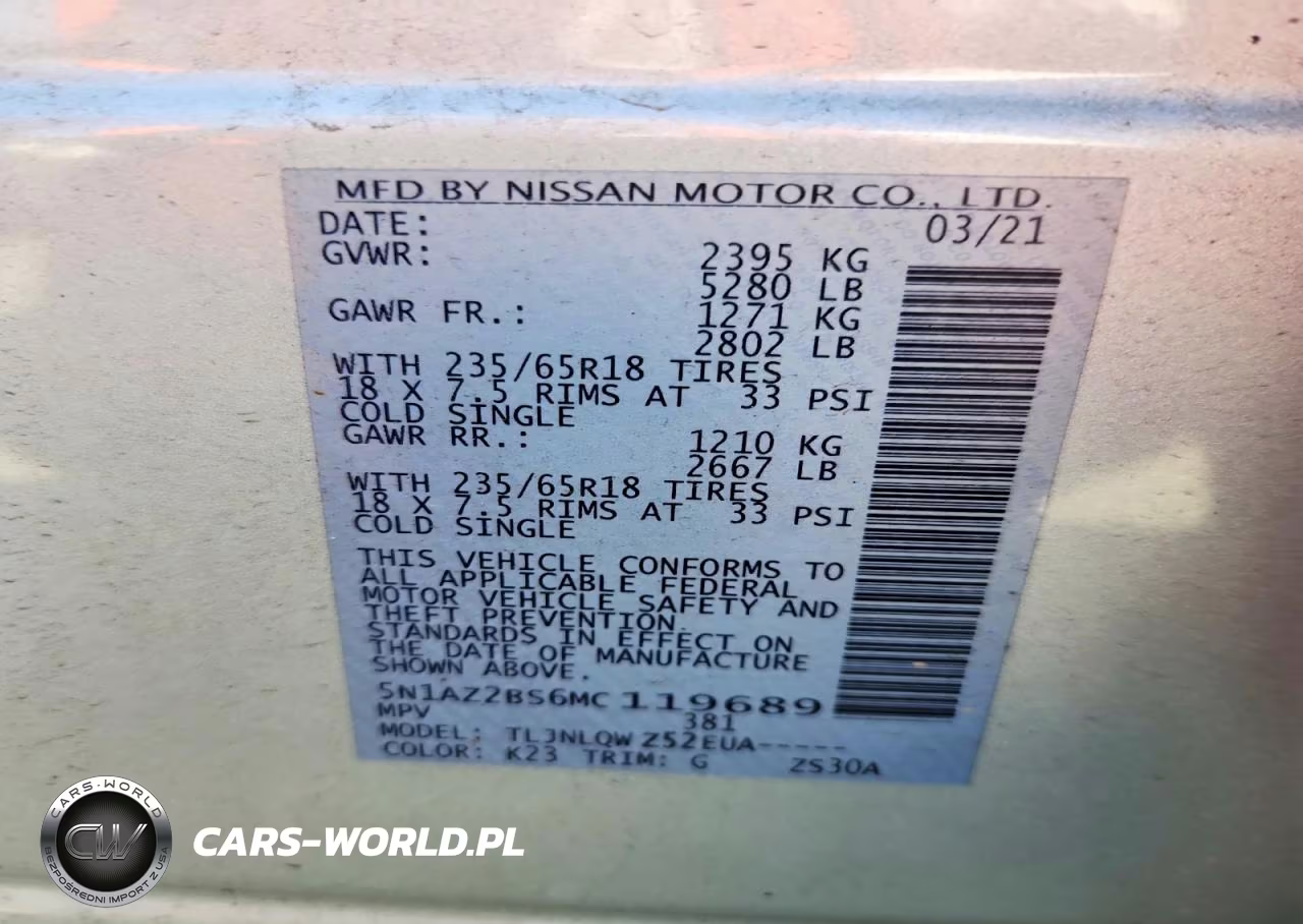 2021 Nissan Murano Sv VIN:5N1AZ2BS6MC119689 - 12
