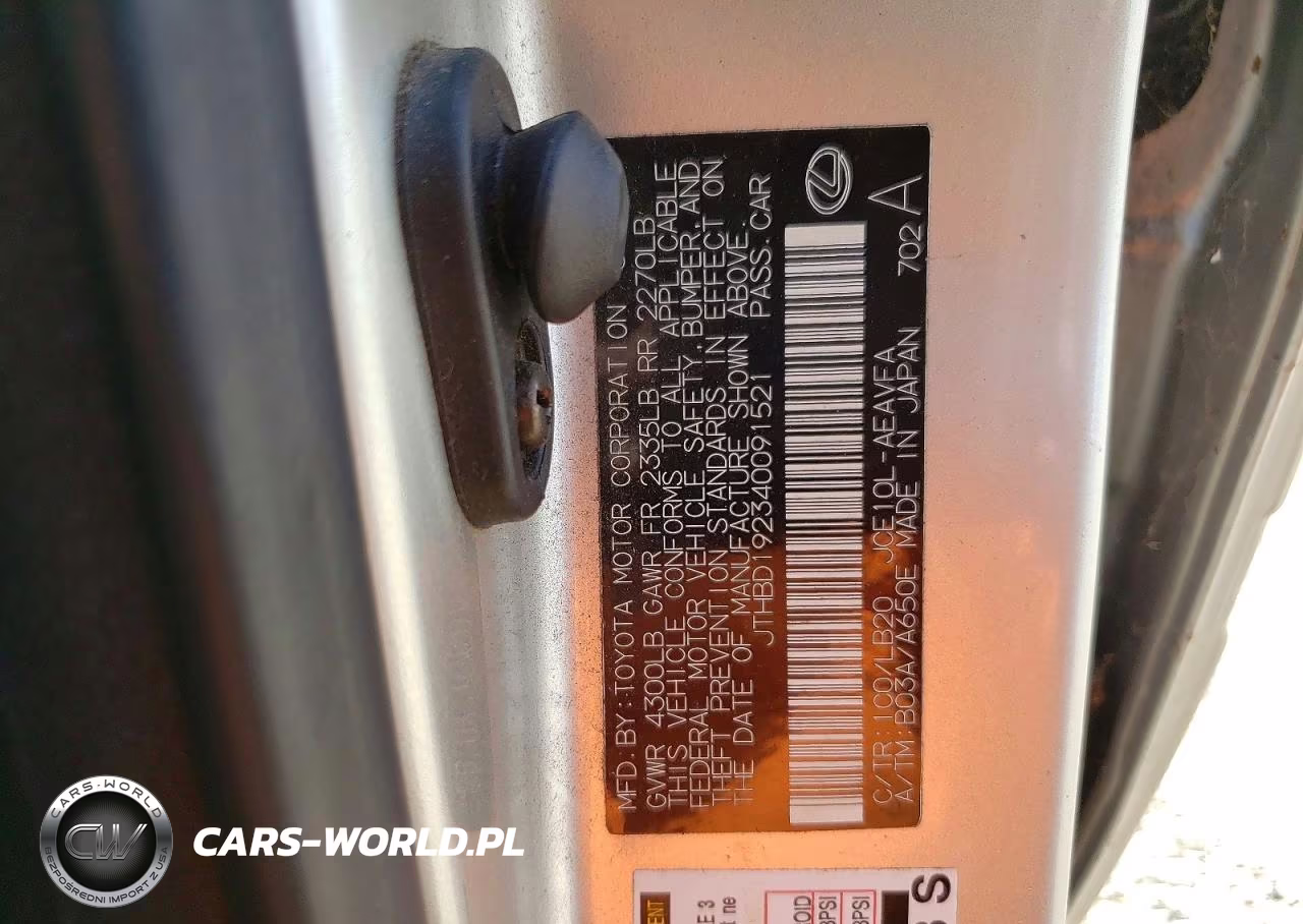 2004 Lexus Is 300 VIN:JTHBD192340091521 - 12