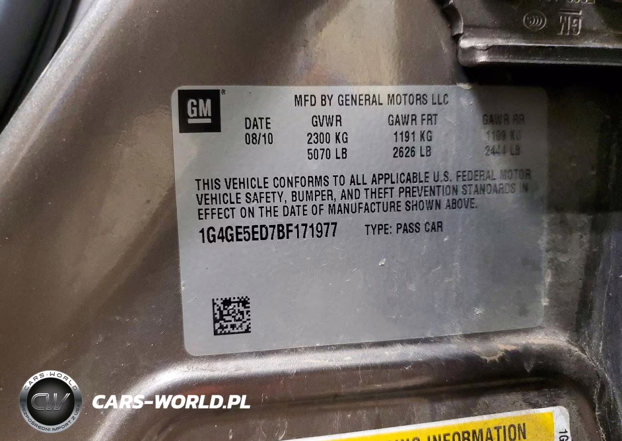 2011 Buick Lacrosse Cxs VIN:1G4GE5ED7BF171977 - 12