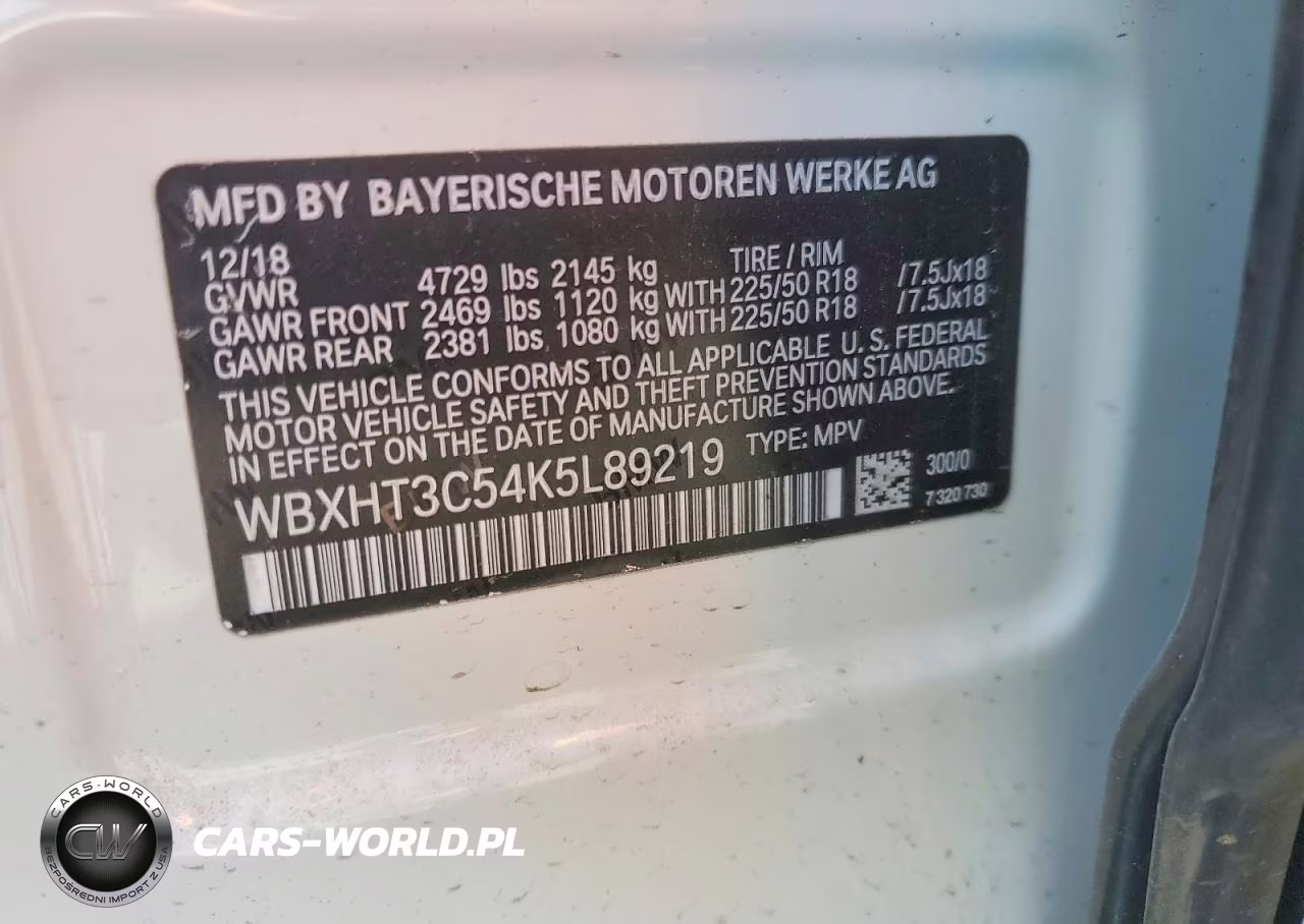 2019 BMW X1 xDrive28I VIN:WBXHT3C54K5L89219 - 12