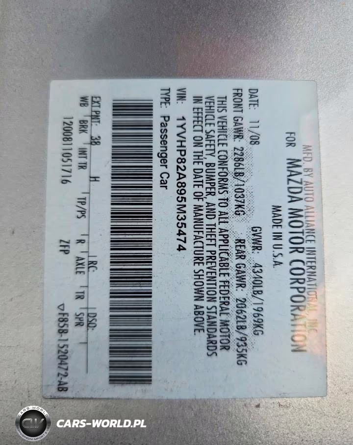 2009 Mazda 6 I VIN:1YVHP82A895M35474 - 13