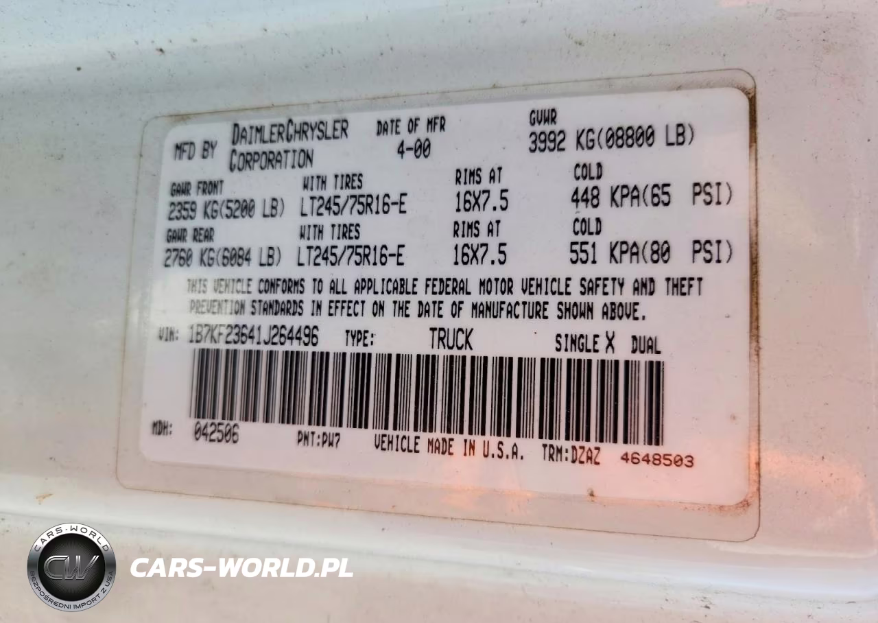 2001 Dodge Ram 2500 St-Slt-Laramie VIN:1B7KF23641J264496 - 12
