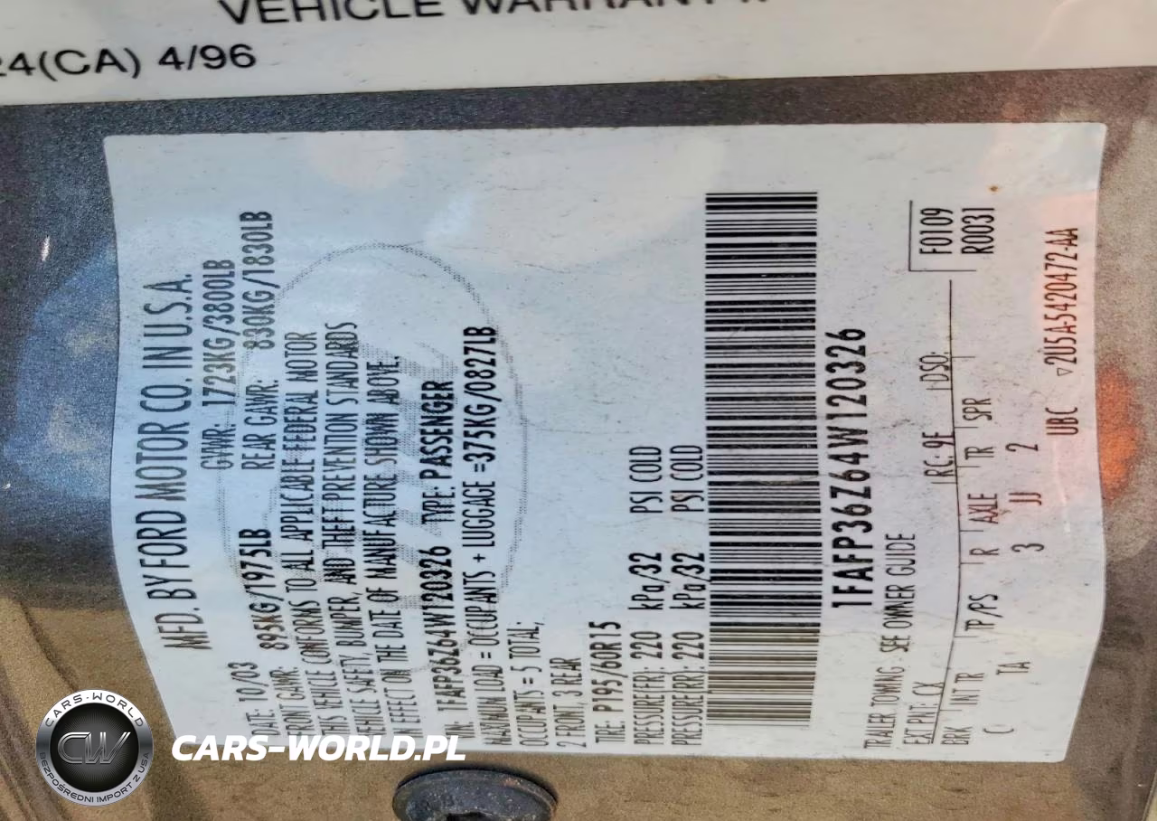 2004 Ford Focus Se VIN:1FAFP36Z64W120326 - 12