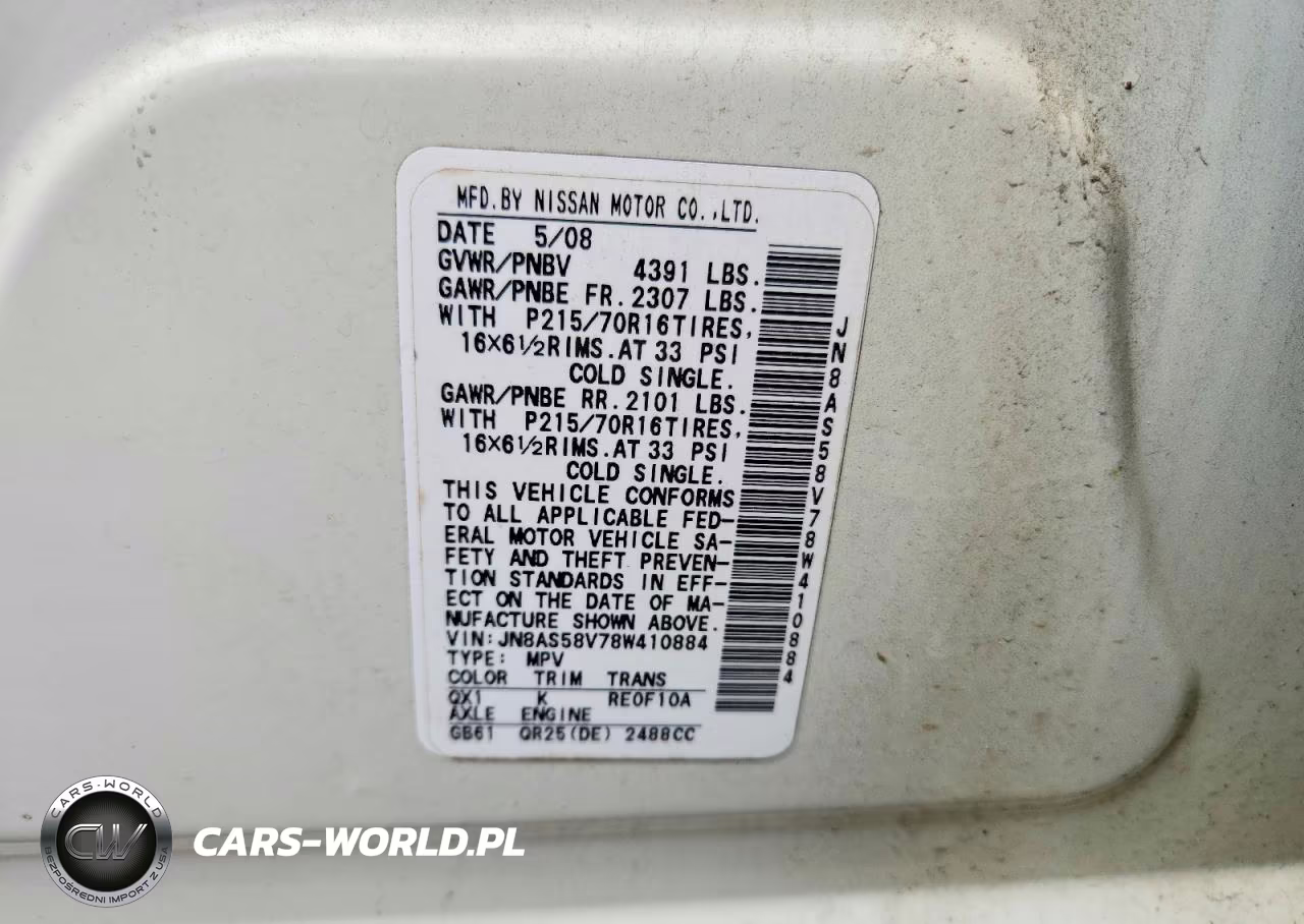 2008 Nissan Rogue S VIN:JN8AS58V78W410884 - 13