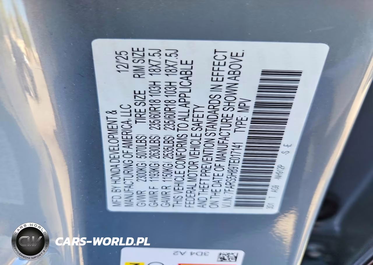 2026 Honda Cr-V Sport-L VIN:7FARS5H89TE017141 - 12