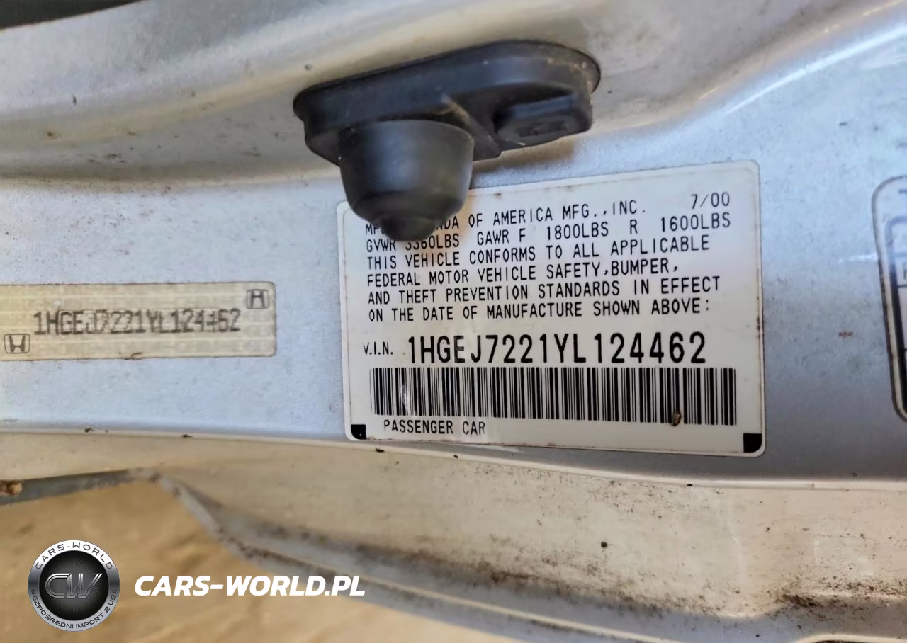2000 Honda Civic Hx VIN:1HGEJ7221YL124462 - 12