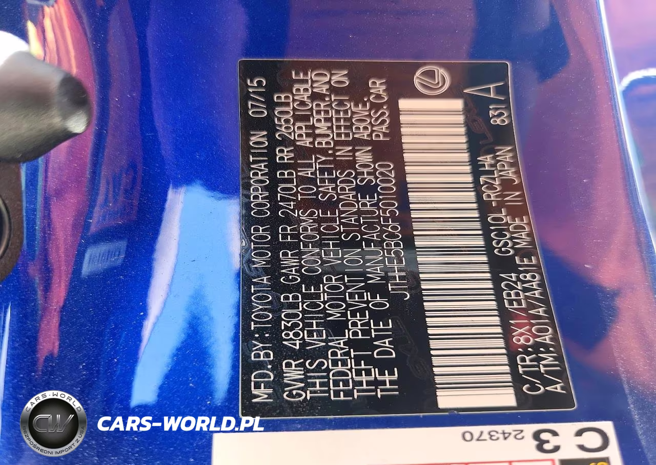 LEXUS RC 350 VIN:JTHHE5BC6F5010020 - 13