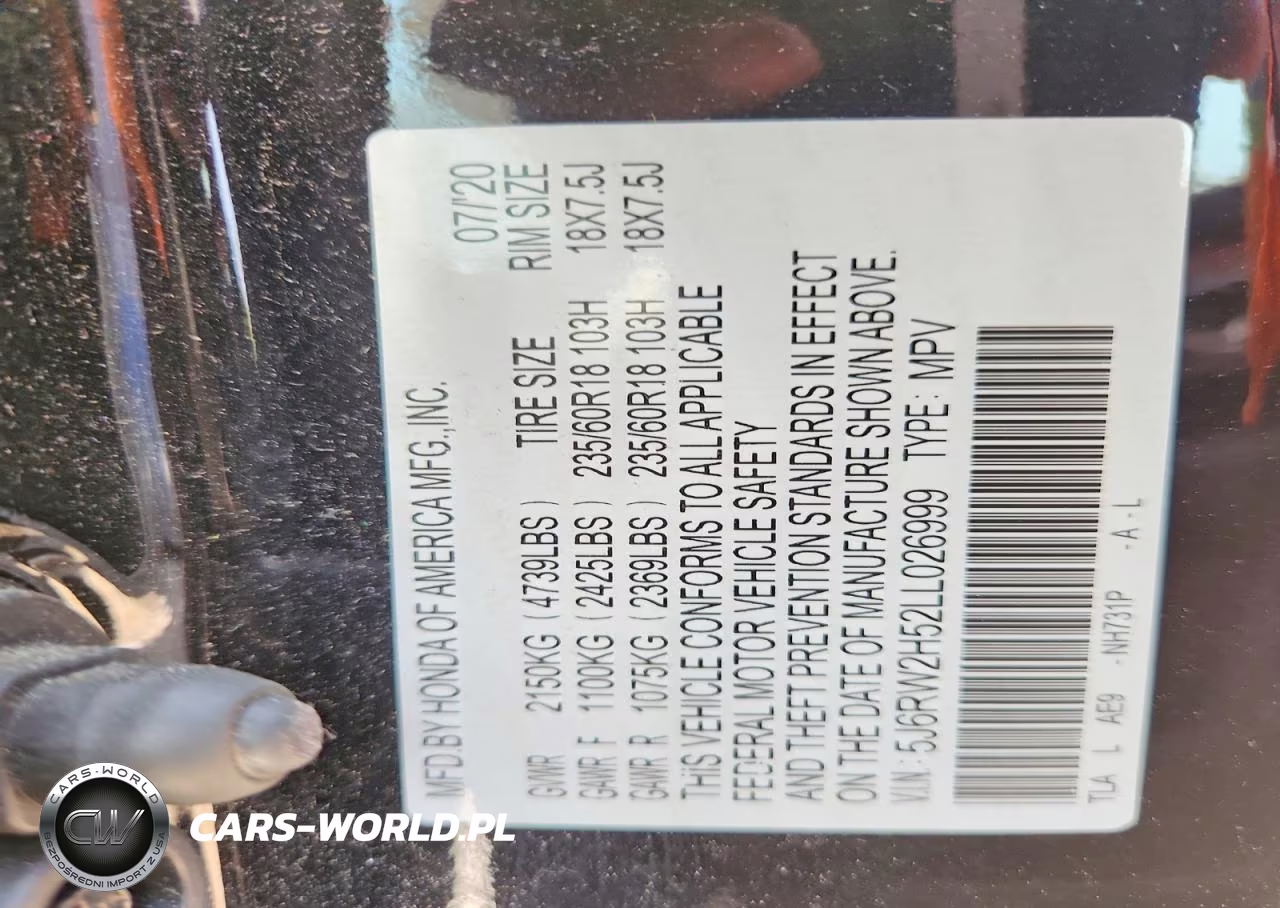 2020 Honda Cr-V Ex VIN:5J6RW2H52LL026999 - 13