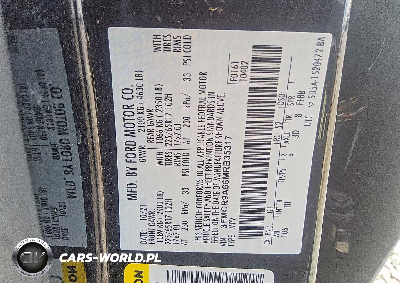2021 Ford Bronco Sport VIN:3FMCR9A66MRB35317 - 13