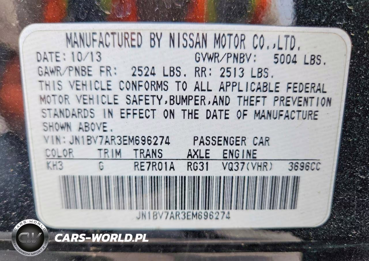 2014 Infiniti Q50 Premium VIN:JN1BV7AR3EM696274 - 12