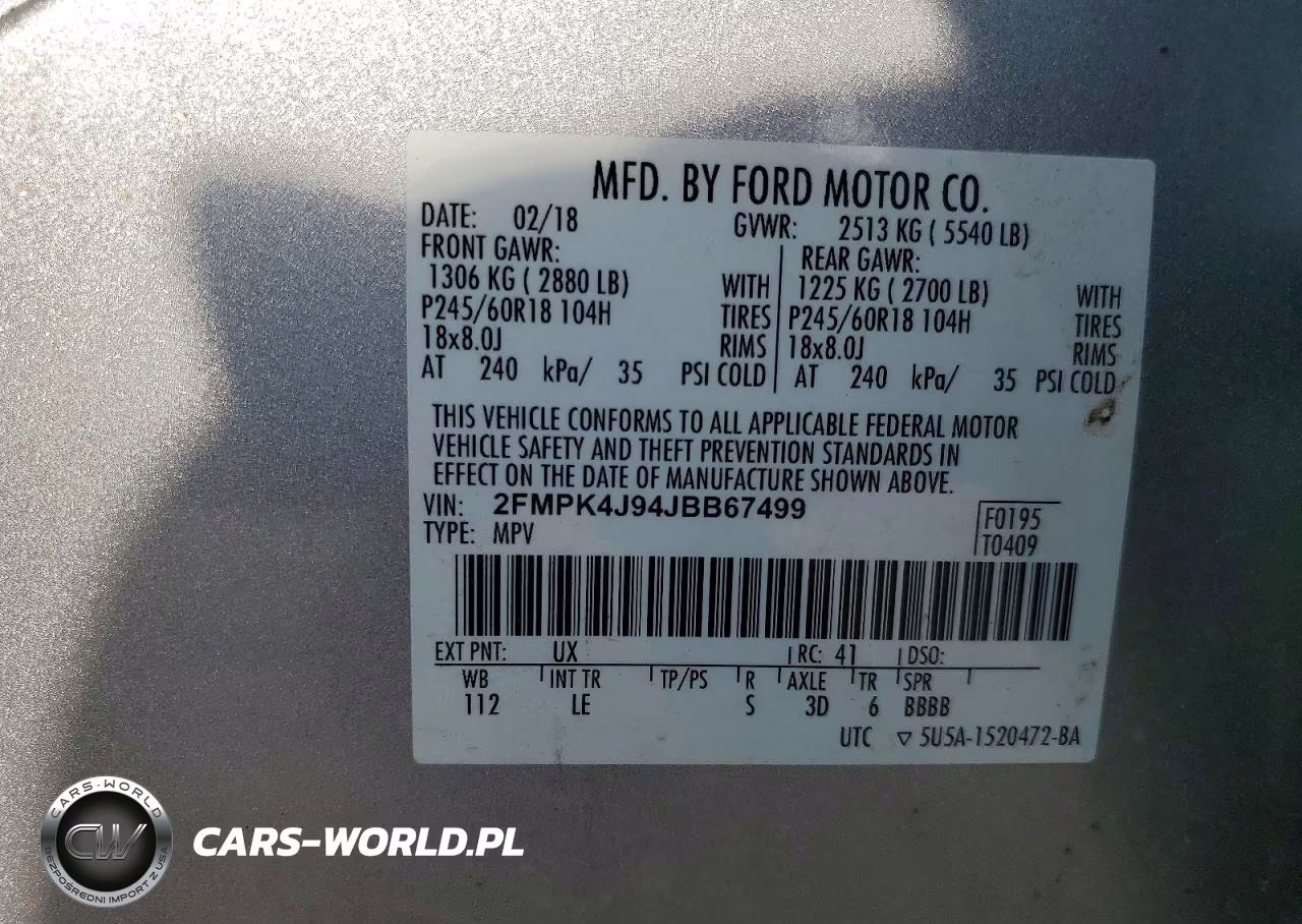 2018 Ford Edge Sel VIN:2FMPK4J94JBB67499 - 13